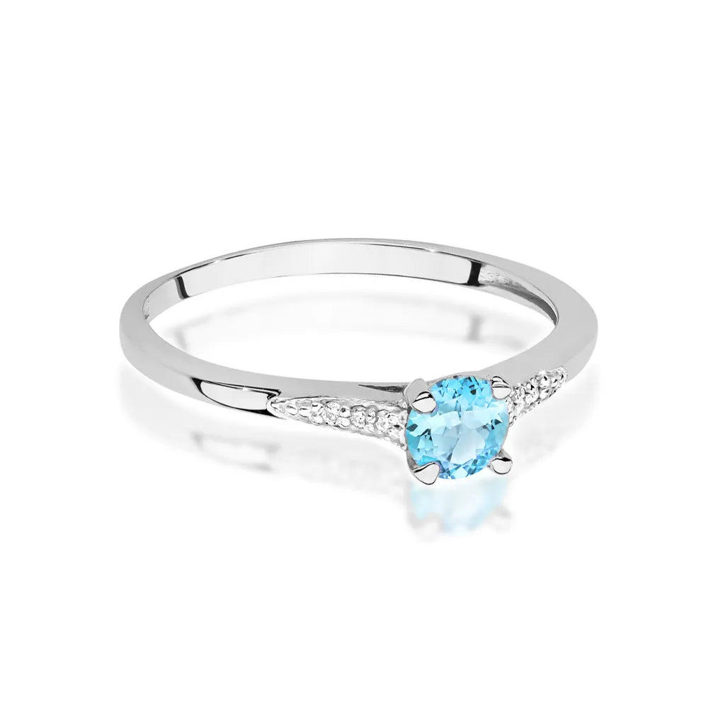 zlatý prsten s topazem 0,25 ct a diamanty 0,03 ct w0466-tob-01