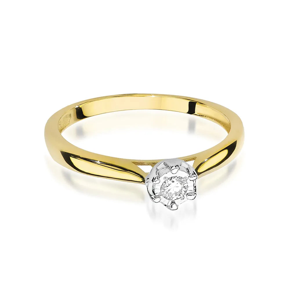 zlatý prsten s diamantem 0,08 ct w0468-diw-01