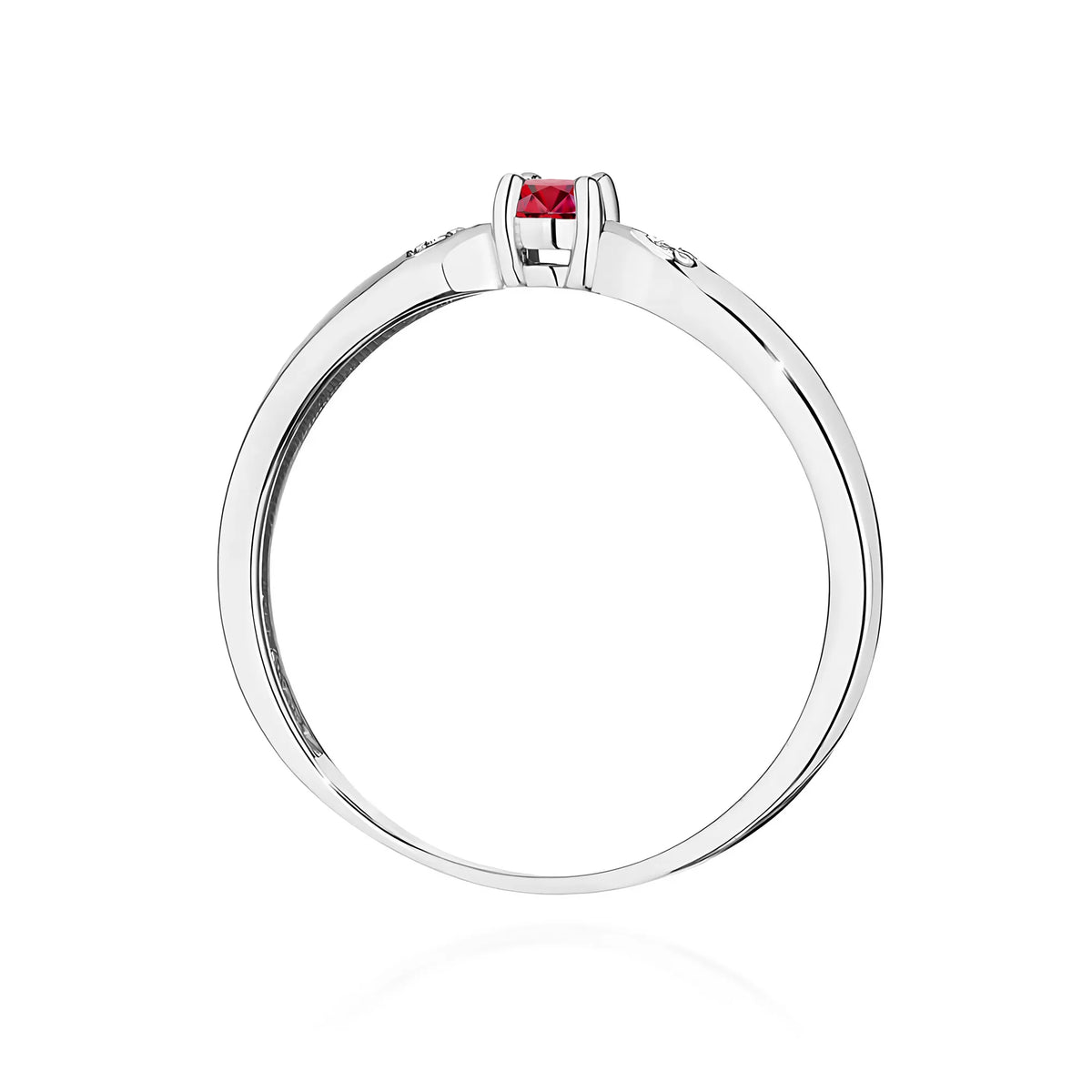 zlatý prsten s 0,15ct rubínem a 0,01ct diamanty w0469-rur-01