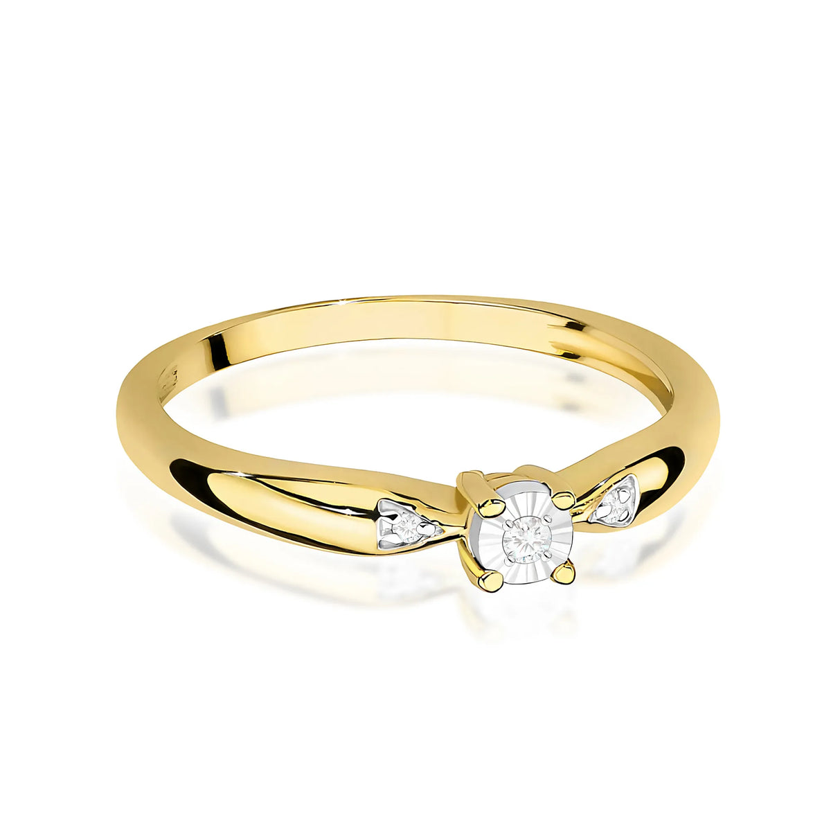 zlatý prsten s diamanty 0,02 ct a 0,01 ct w0469-diw-01