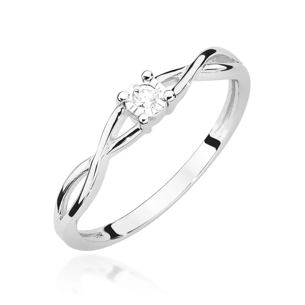 zlatý prsten s diamantem 0,03 ct w0470-diw-01