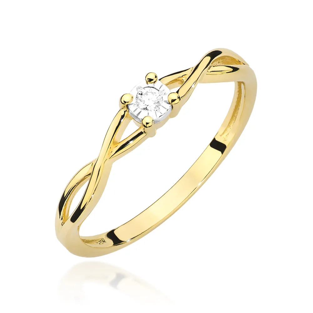 zlatý prsten s diamantem 0,03 ct w0470-diw-01