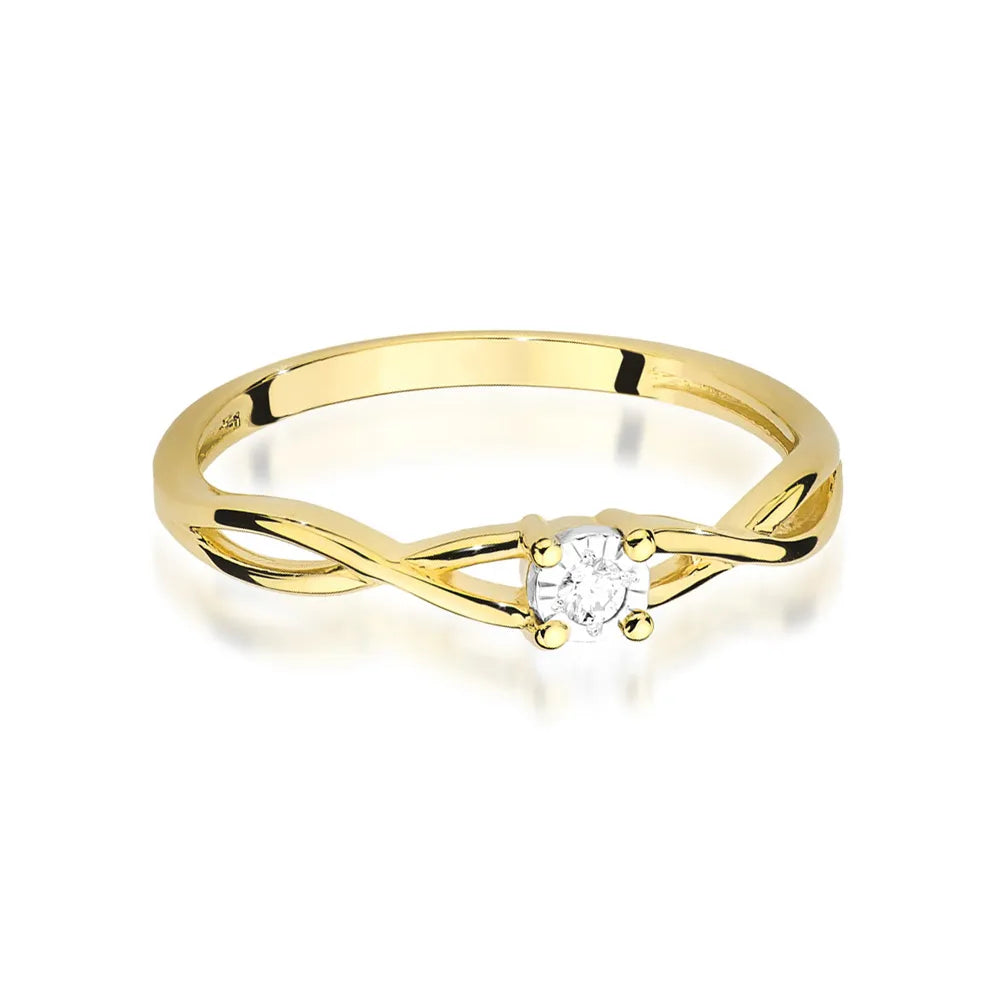 zlatý prsten s diamantem 0,03 ct w0470-diw-01