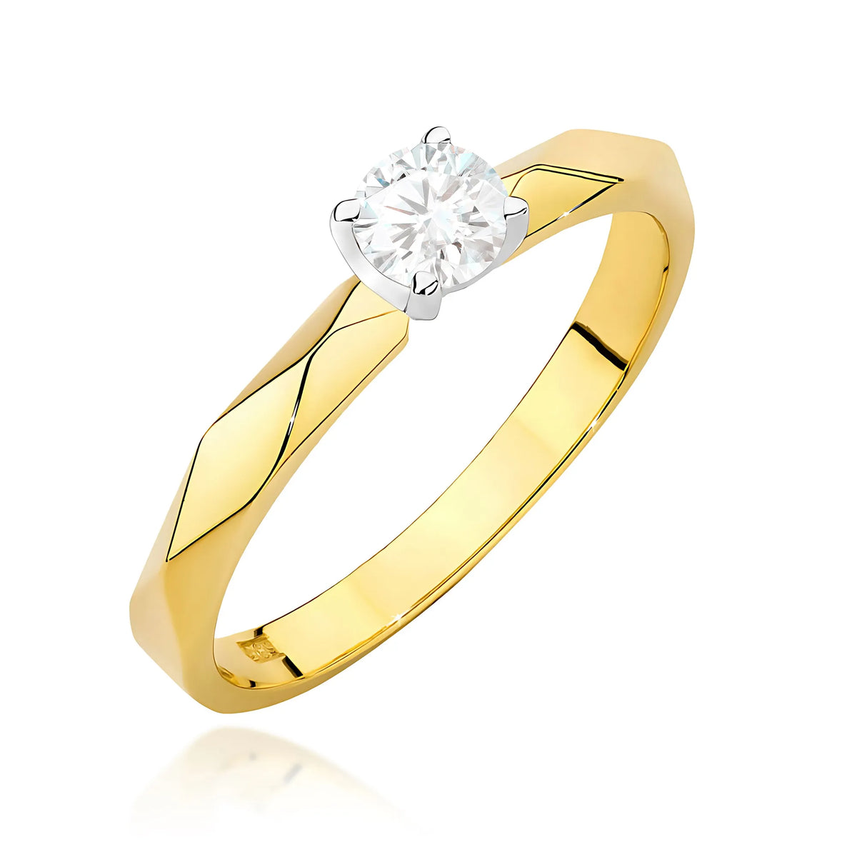 zlatý prsten s diamantem 0,20 ct w0484-diw-03