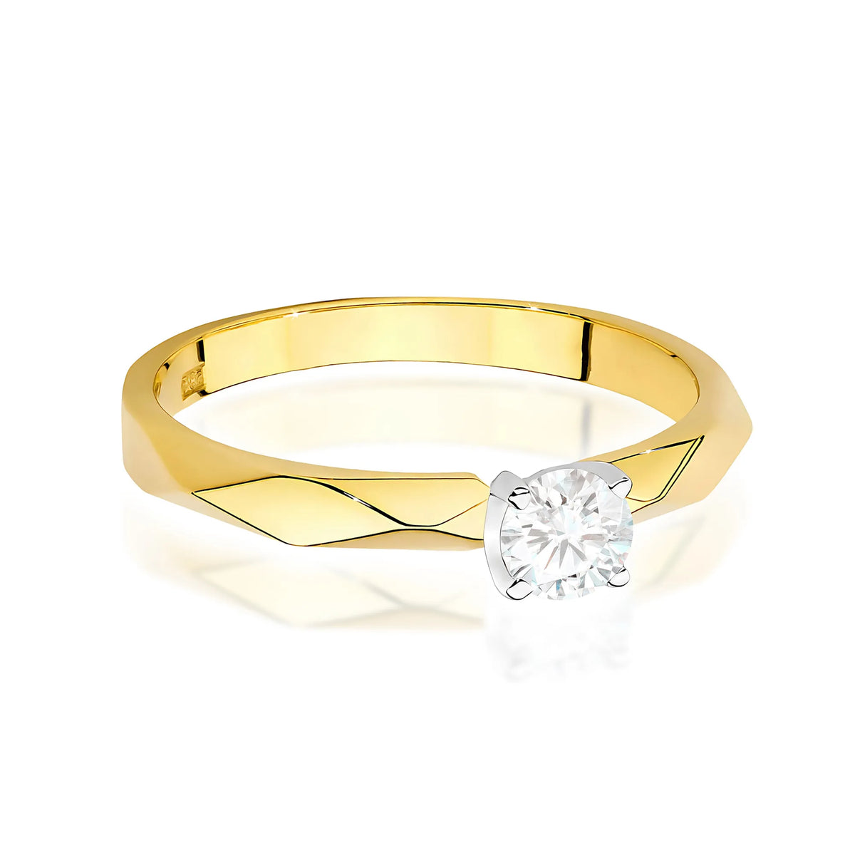 zlatý prsten s diamantem 0,20 ct w0484-diw-03