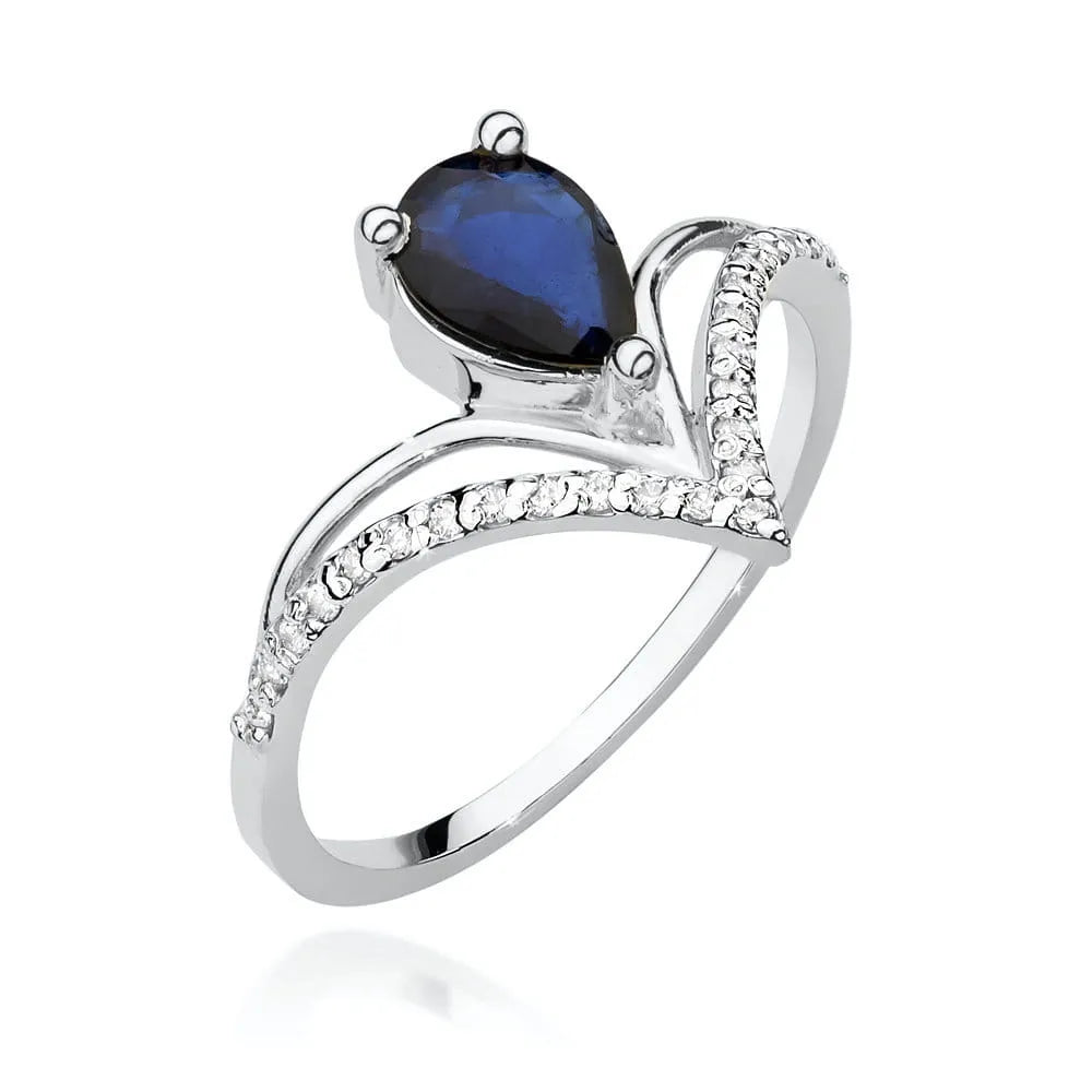 zlatý prsten s 0,60ct safírem a 0,125ct diamanty w0487-sab-01