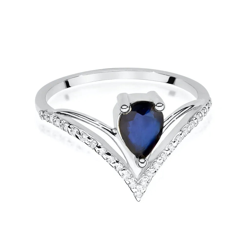 zlatý prsten s 0,60ct safírem a 0,125ct diamanty w0487-sab-01