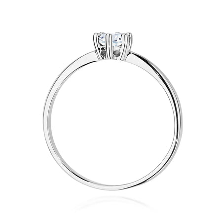 Zásnubní prsten s diamantem v 585 bílém zlatě