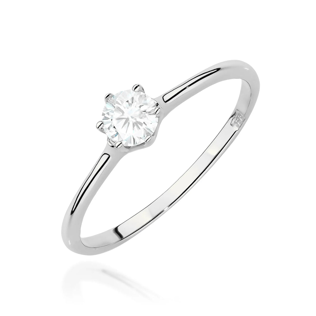 zlatý prsten s laboratorními diamanty 0,25 ct a 0,01 ct w0499-ldw-03