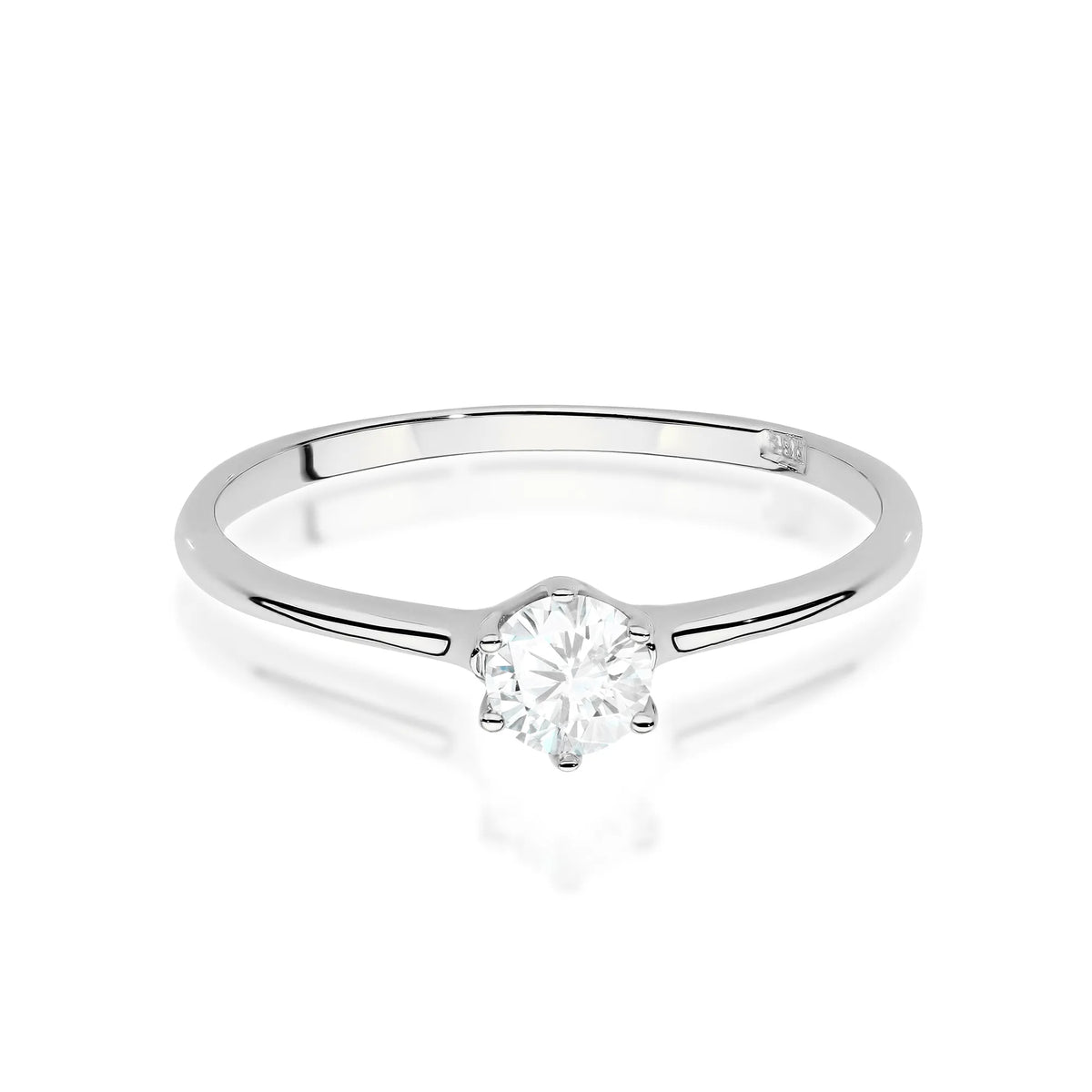 zlatý prsten s laboratorními diamanty 0,25 ct a 0,01 ct w0499-ldw-03