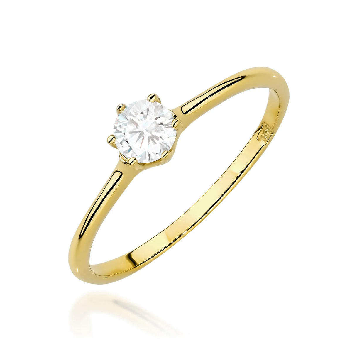 zlatý prsten s laboratorními diamanty 0,25 ct a 0,01 ct w0499-ldw-03