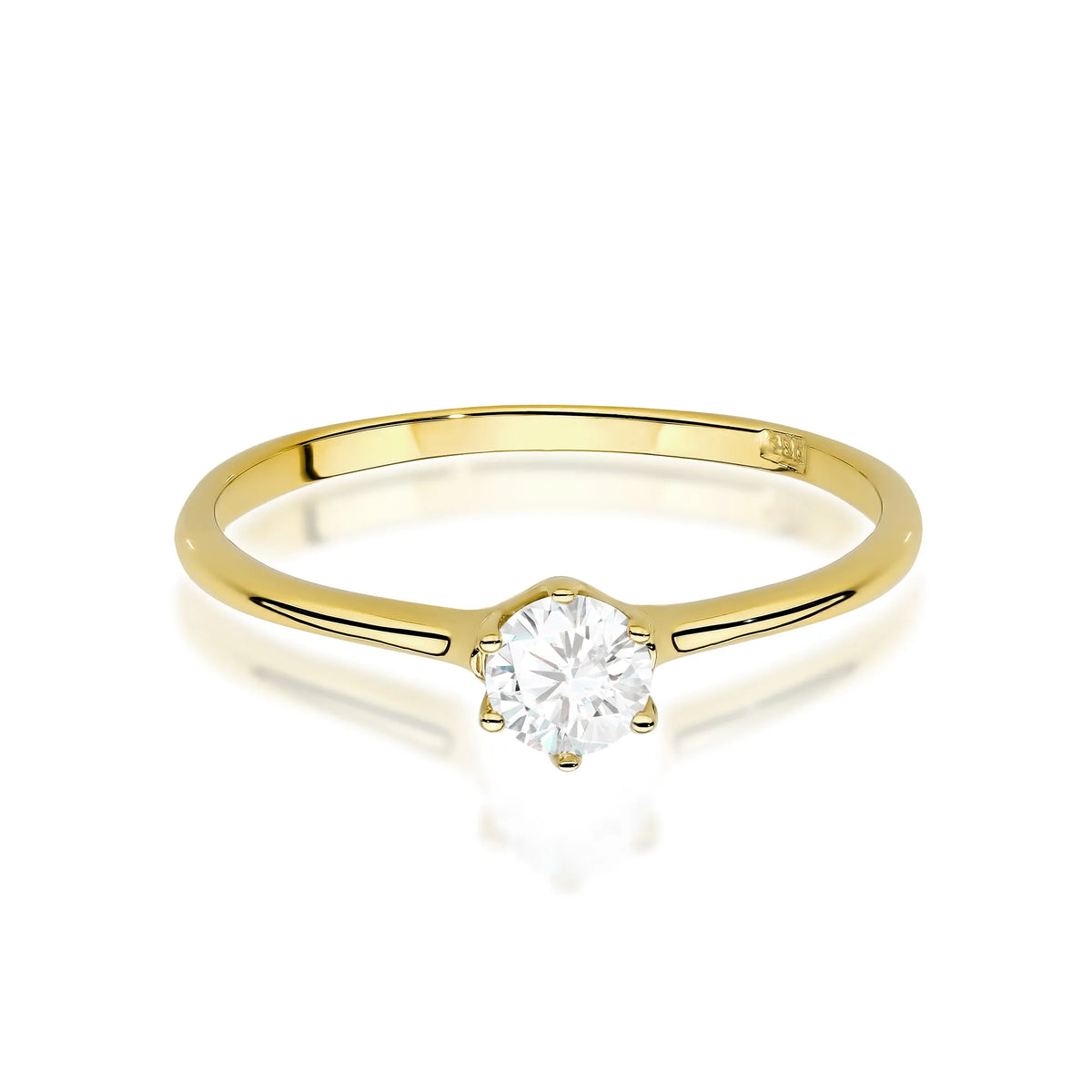 zlatý prsten s laboratorními diamanty 0,25 ct a 0,01 ct w0499-ldw-03