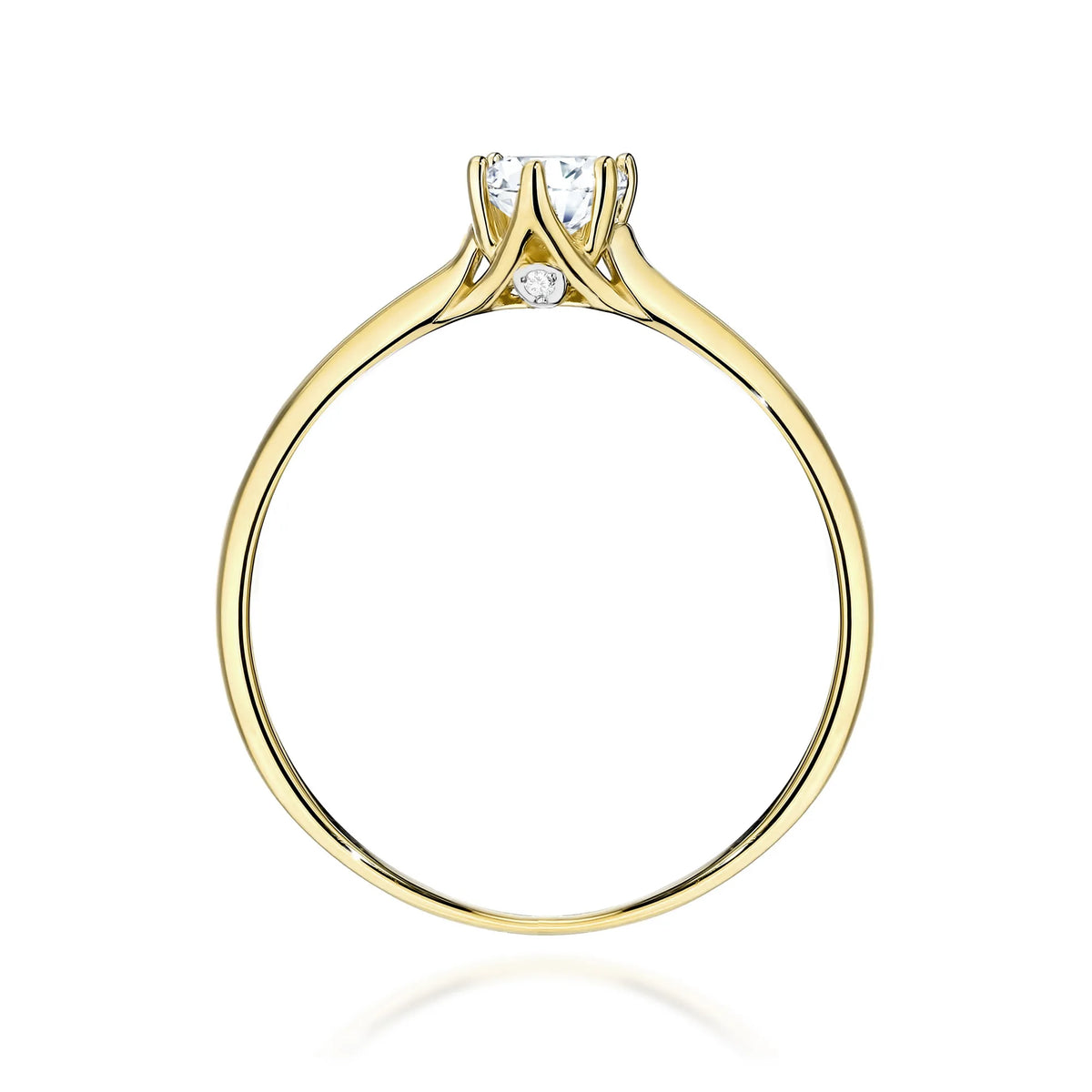 zlatý prsten s laboratorními diamanty 0,25 ct a 0,01 ct w0499-ldw-03
