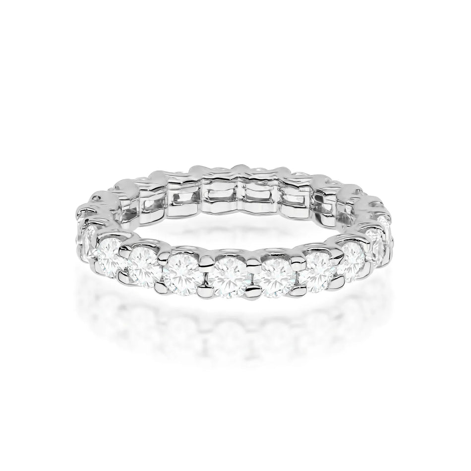 Prsten z bílého zlata s diamanty po celém obvodu, 1,44–1,76 ct