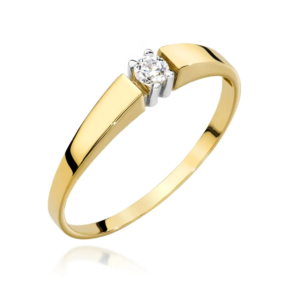 zlatý prsten s diamantem 0,08 ct w0524-diw-01