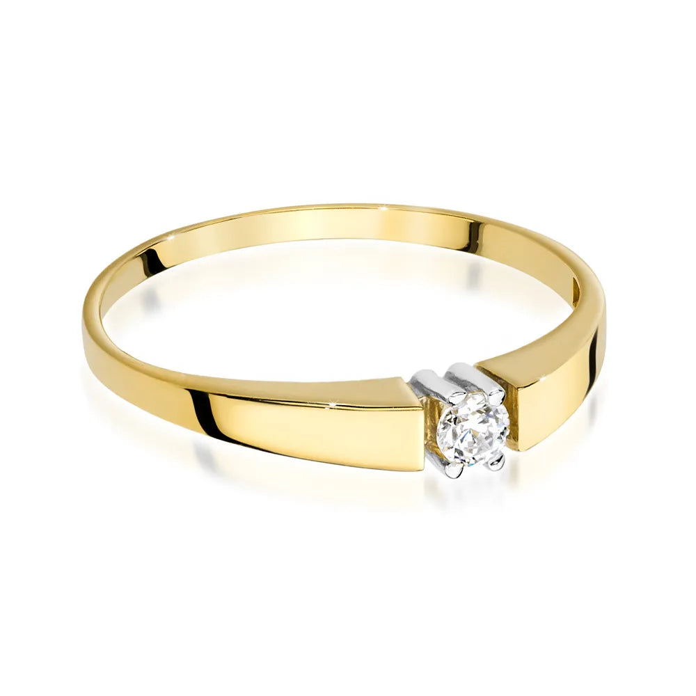 zlatý prsten s diamantem 0,08 ct w0524-diw-01