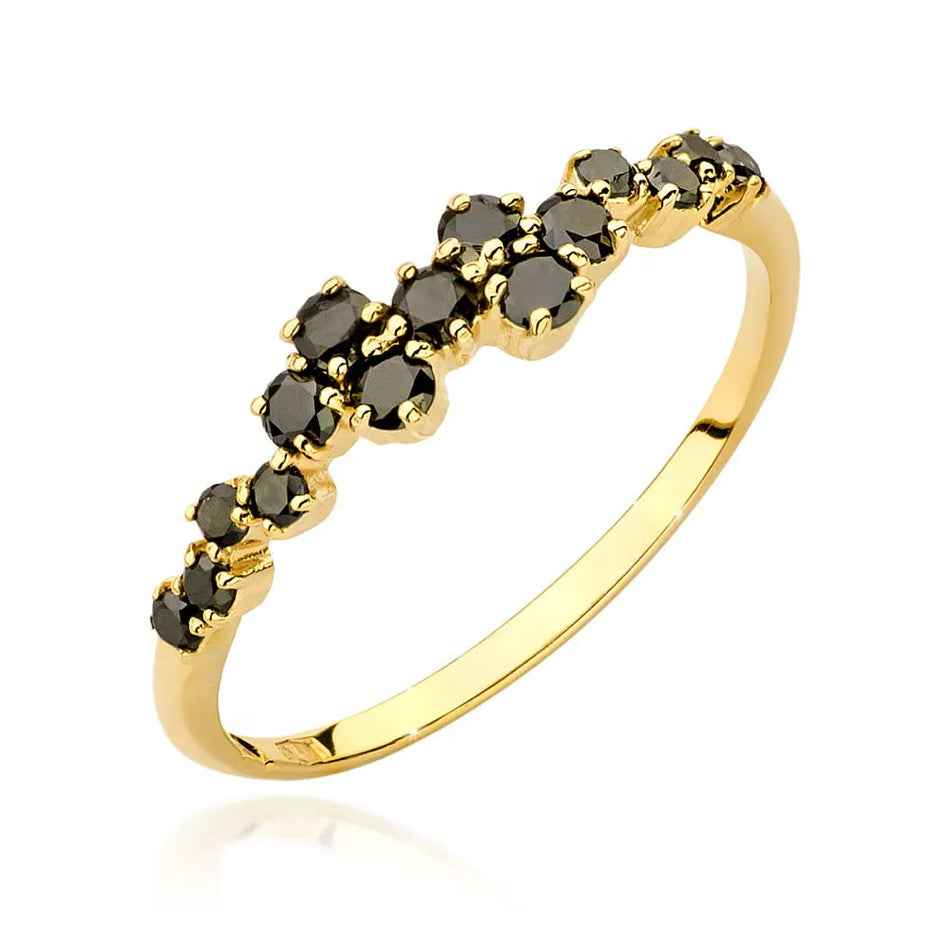 zlatý prsten s 0,326 ct černými diamanty w0528-dib-01