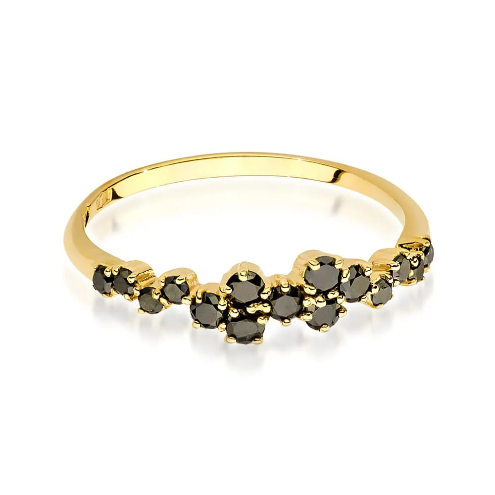zlatý prsten s 0,326 ct černými diamanty w0528-dib-01