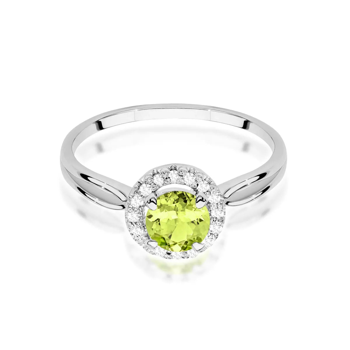zlatý prsten s 0,90 ct olivínem a 0,08 ct diamanty w0538-peg-01