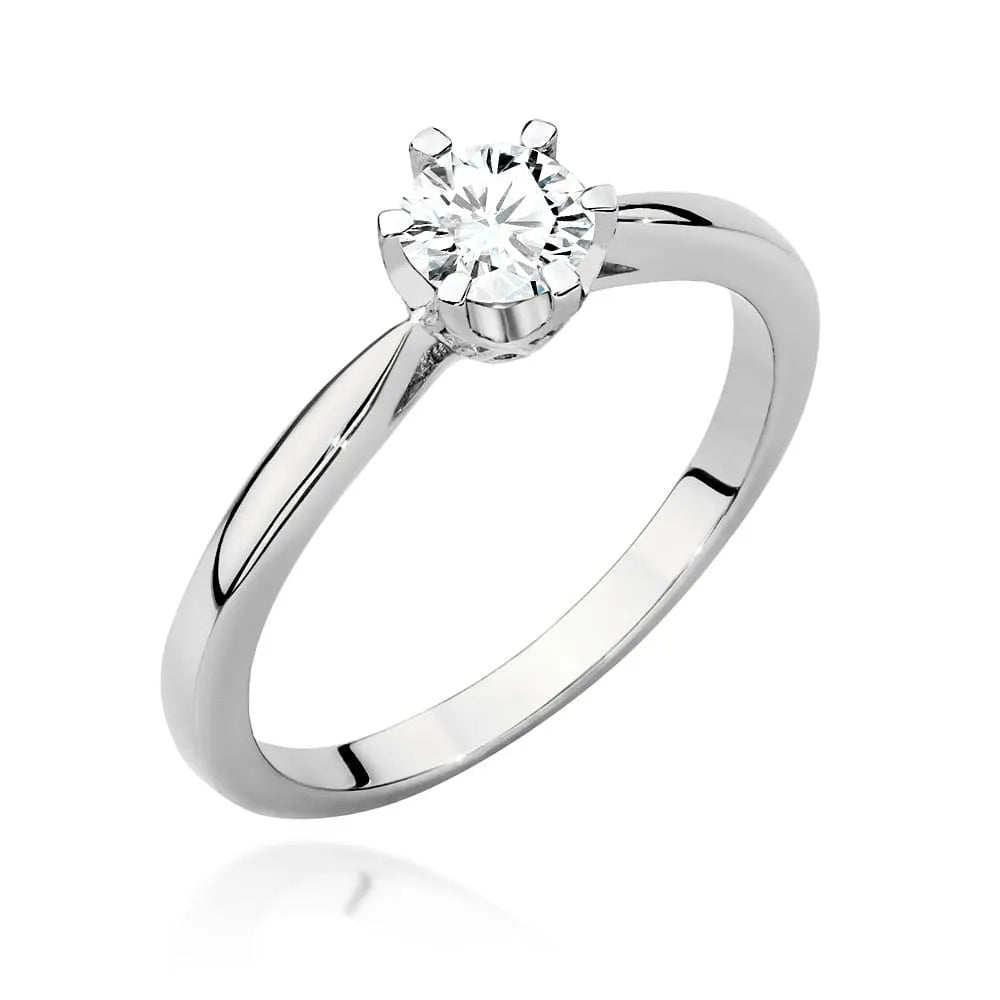 zlatý prsten s diamantem 0,40 ct a postranními diamanty 0,06 ct w0539-diw-01