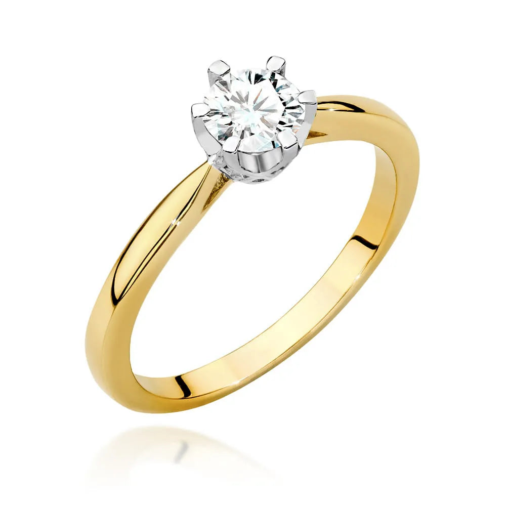 zlatý prsten s diamantem 0,50 ct a postranními diamanty 0,06 ct w0539-diw-02