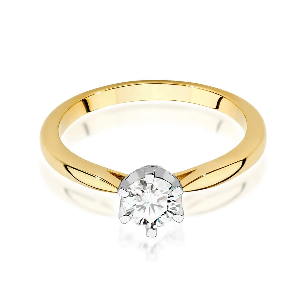 zlatý prsten s diamantem 0,50 ct a postranními diamanty 0,06 ct w0539-diw-02