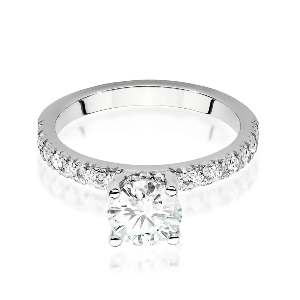 zlatý prsten s diamantem 1,00 ct a postranními diamanty 0,263 ct w0546-diw-04