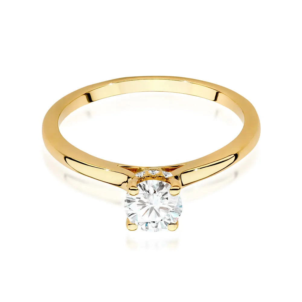 zlatý prsten s diamantem 0,50 ct a postranními diamanty 0,06 ct w0547-diw-02