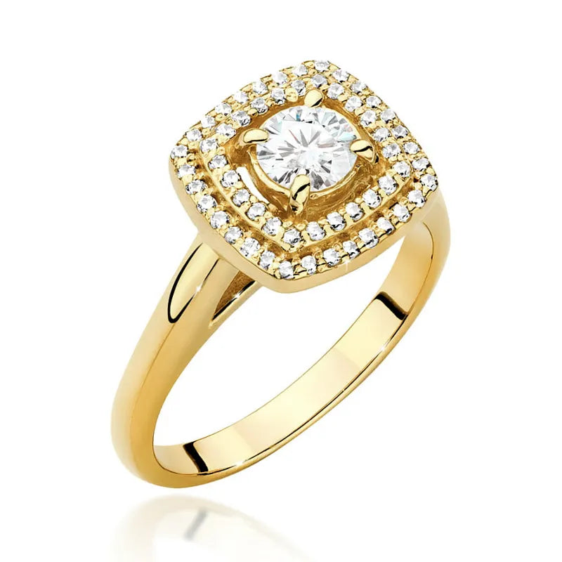 zlatý prsten s diamantem 0,40 ct a postranními diamanty 0,28 ct w0548-diw-01