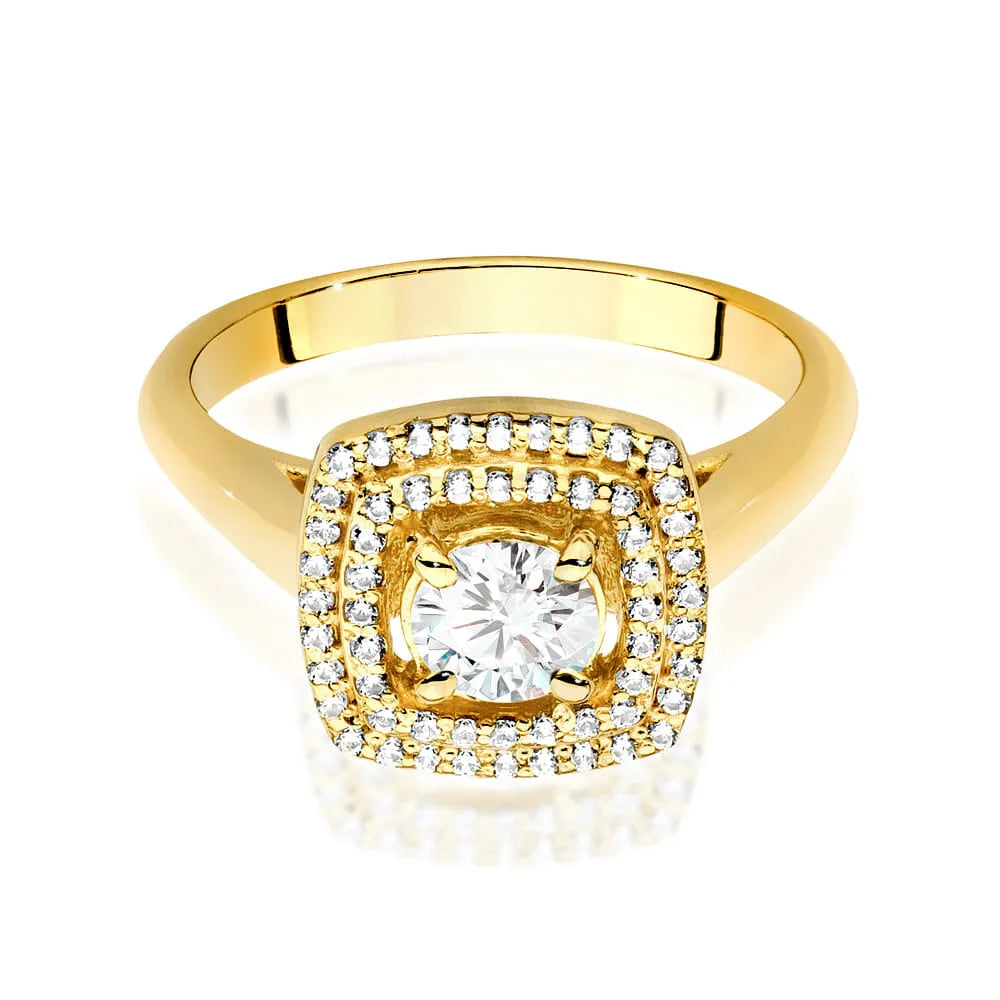 zlatý prsten s diamantem 0,40 ct a postranními diamanty 0,28 ct w0548-diw-01