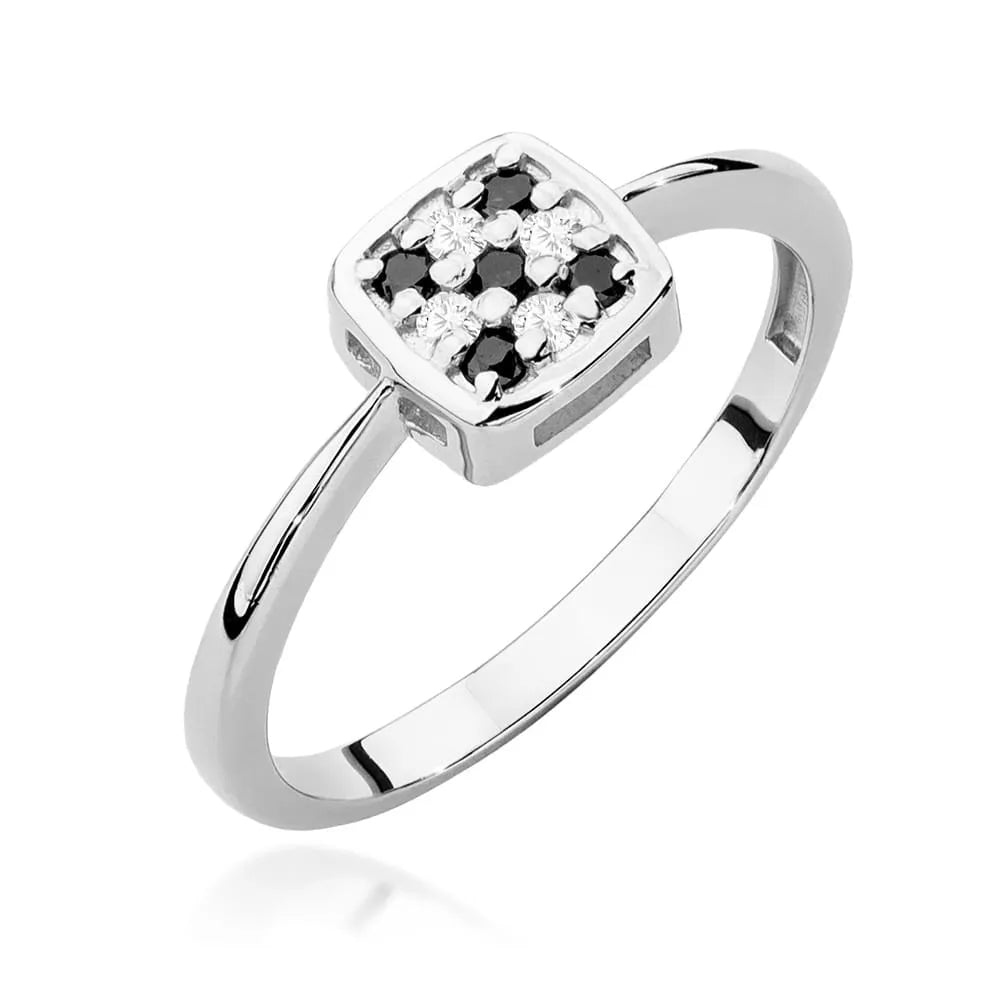 zlatý prsten s 0,14ct černými diamanty w0555-dib-01