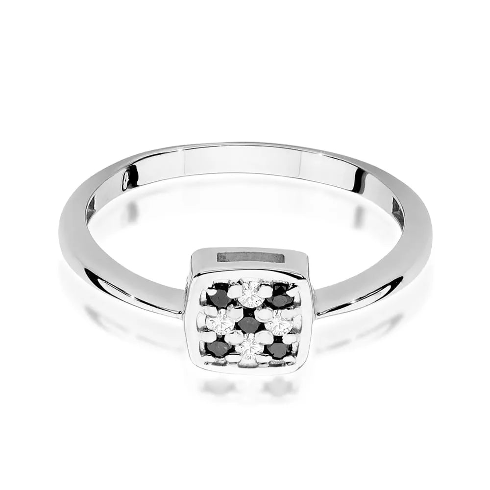 zlatý prsten s 0,14ct černými diamanty w0555-dib-01