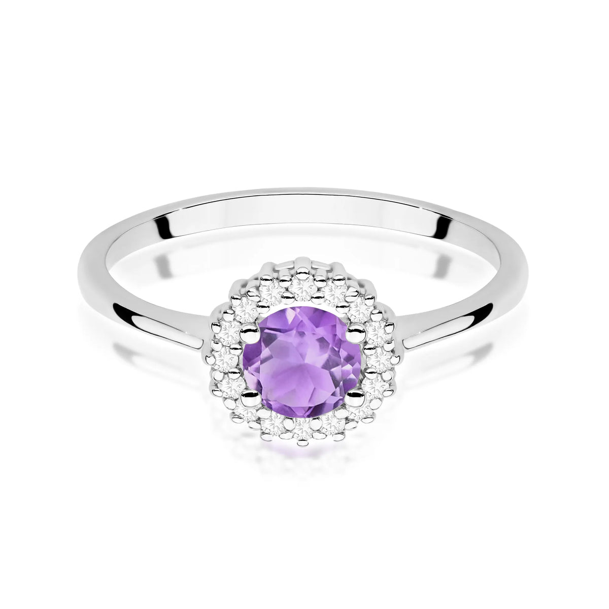 zlatý prsten s 0,50 ct ametystem a 0,14 ct diamanty w0572-amv-01