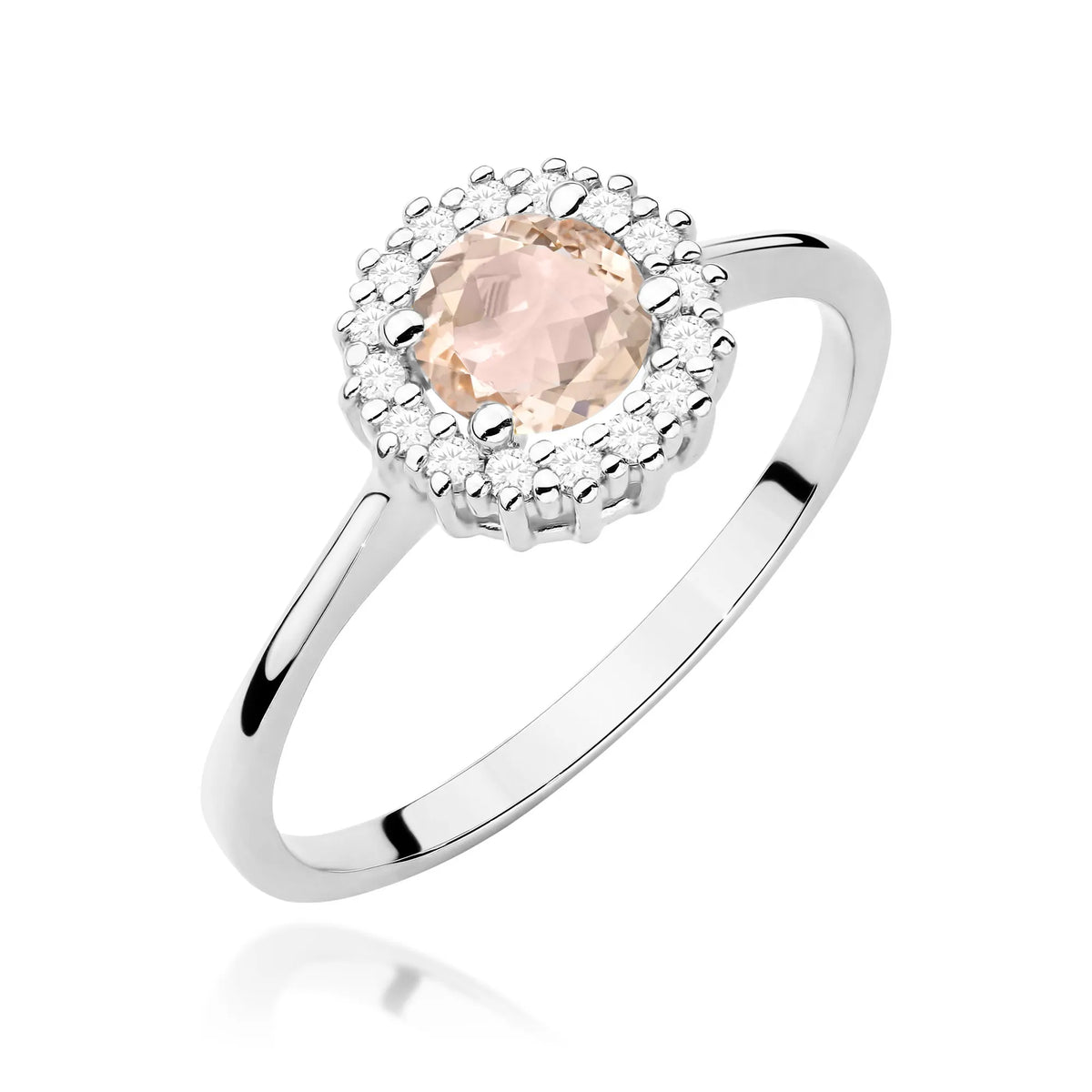 zlatý prsten s 0,40ct morganitem a 0,14ct diamanty w0572-mop-01