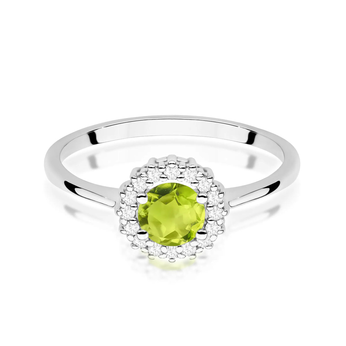zlatý prsten s 0,60 ct olivínem a 0,14 ct diamanty w0572-peg-01