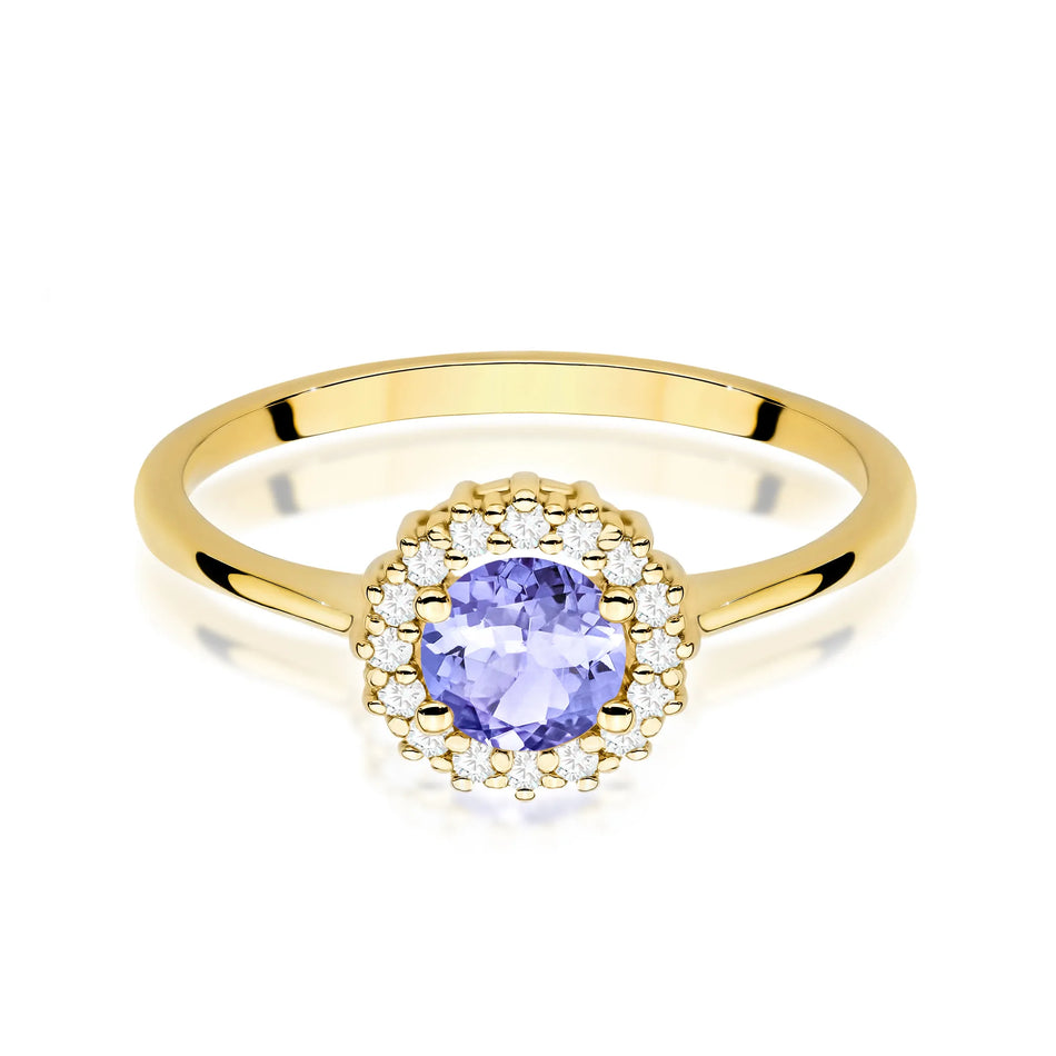gold-ring-050ct-tanzanite-and-diamonds-flower
