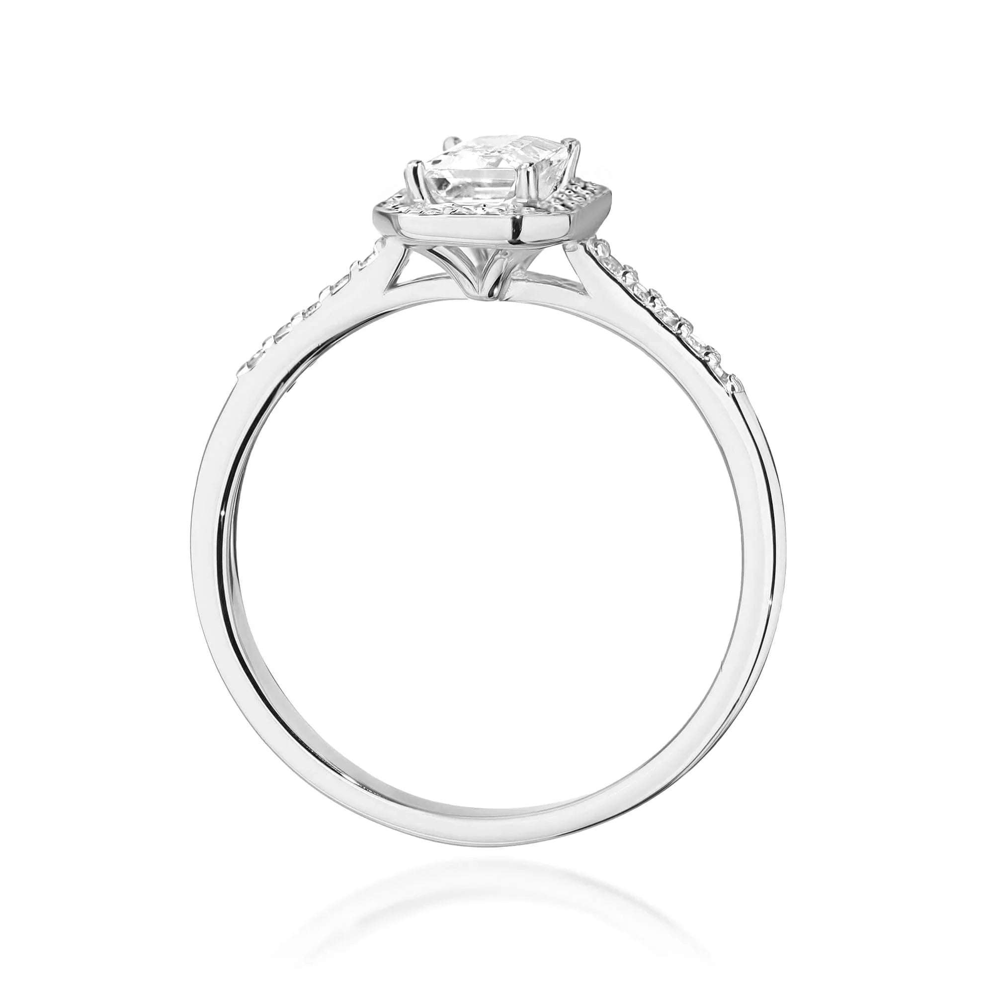 Lab-grown Diamond Engagement Ring in 585 White Gold