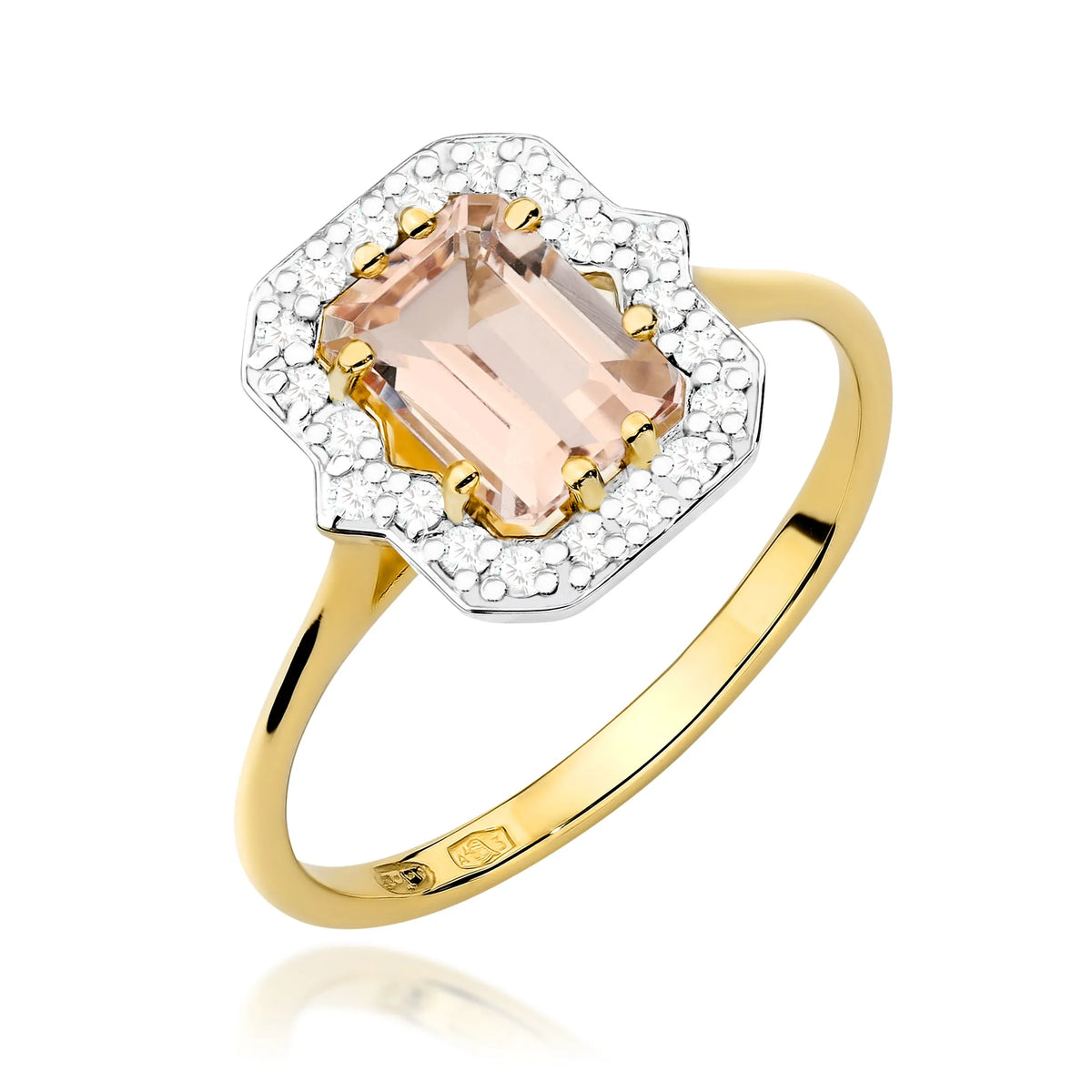zlatý prsten s 1,00ct morganitem a 0,172ct diamanty w0576-mop-01