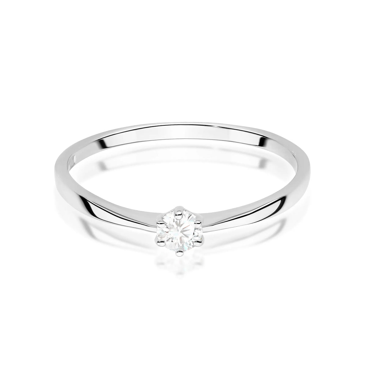 zlatý prsten s diamantem 0,10 ct w0579-diw-01