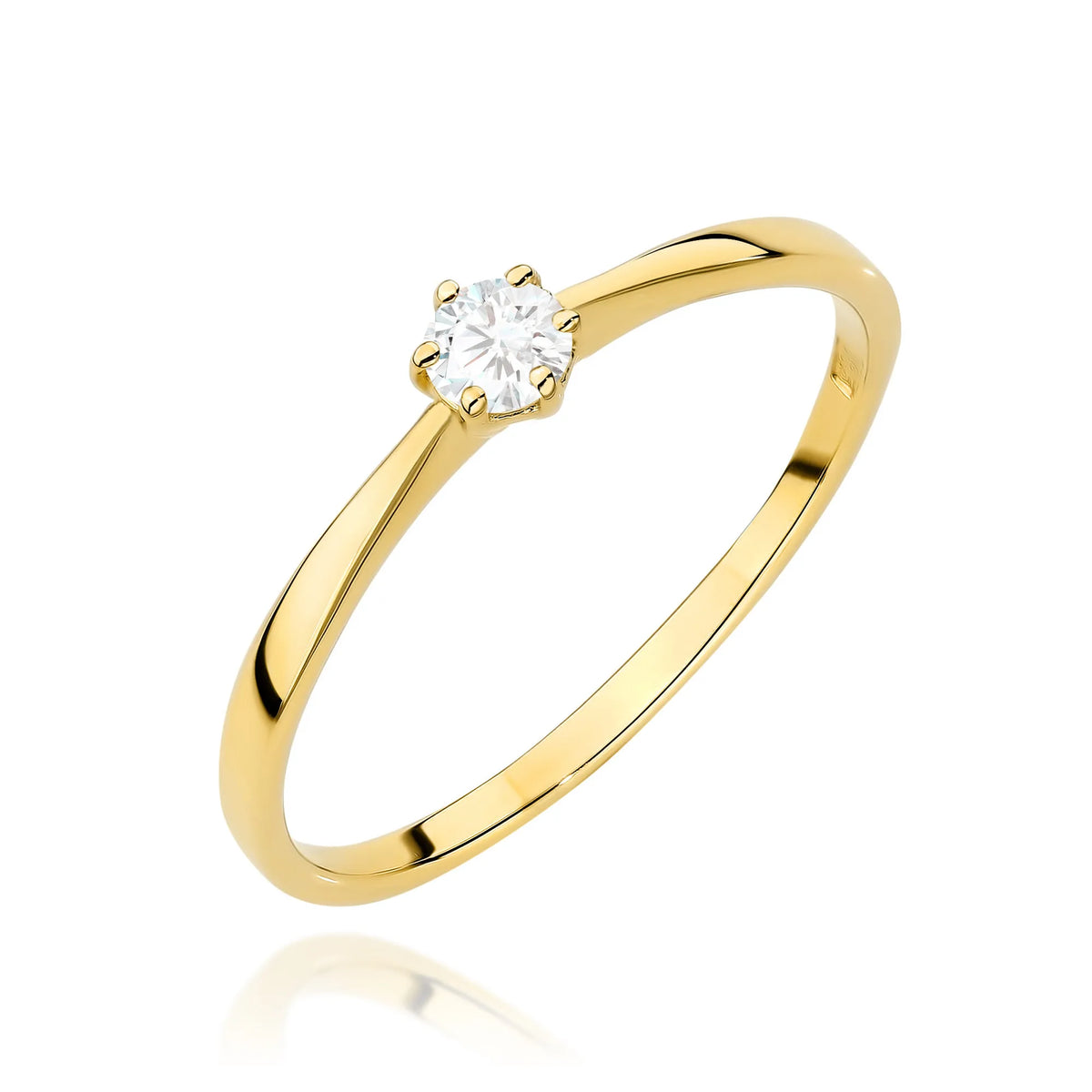 zlatý prsten s diamantem 0,10 ct w0579-diw-01