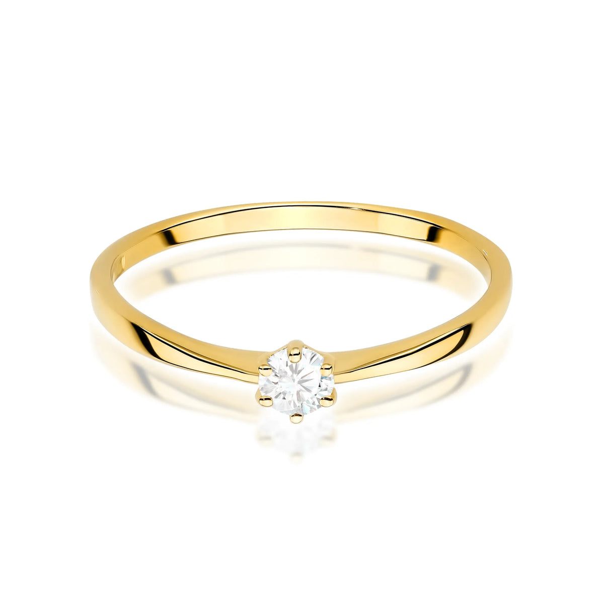 zlatý prsten s diamantem 0,10 ct w0579-diw-01