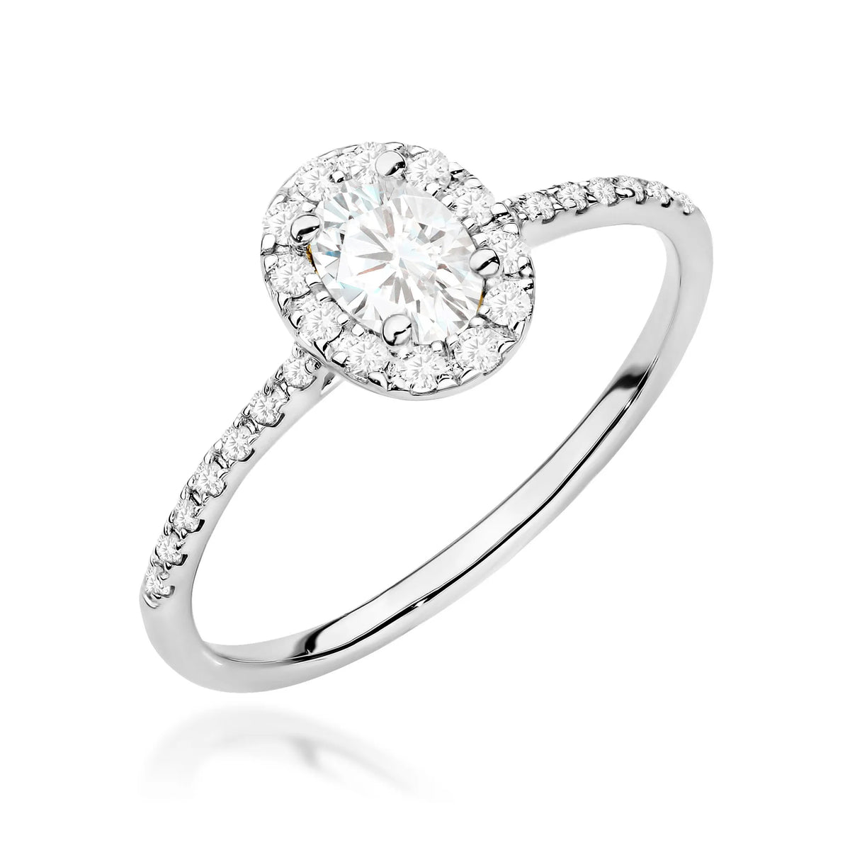 Diamond Engagement Ring in 585 White Gold
