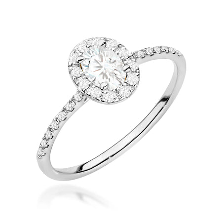 Diamond Engagement Ring in 585 White Gold