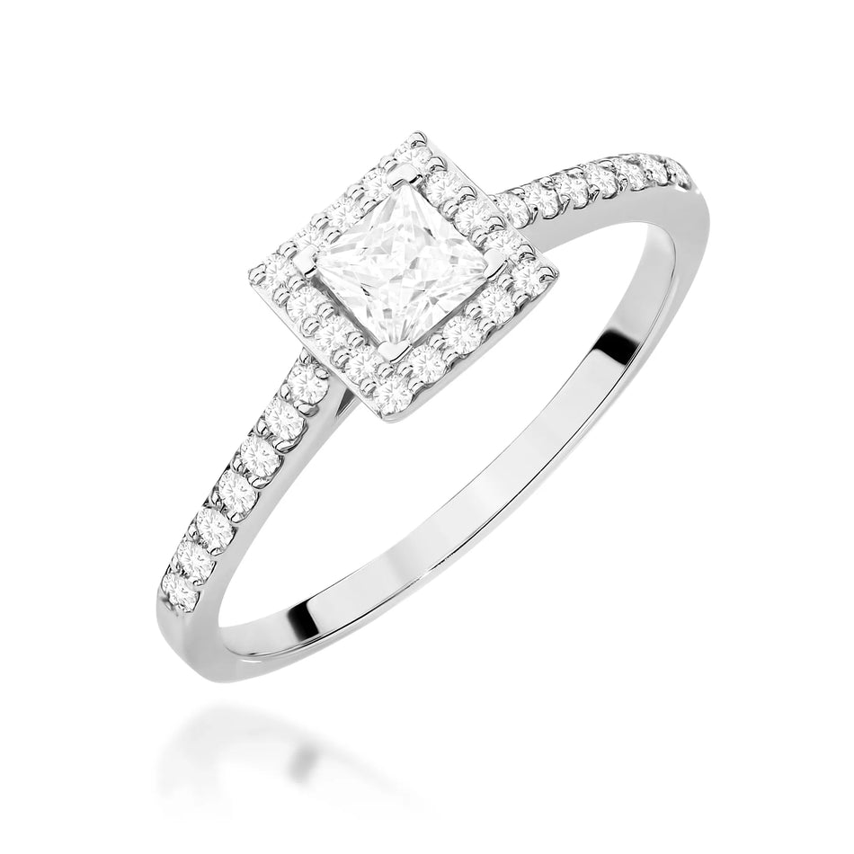 Diamond Engagement Ring in 585 White Gold