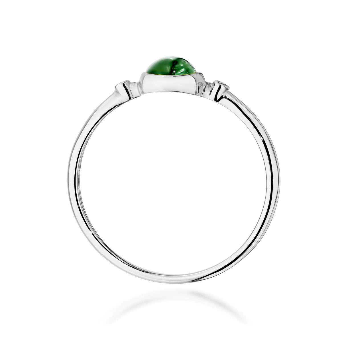 zlatý prsten s 0,60ct zeleným turmalínem a 0,01ct diamanty w0597-tmg-01