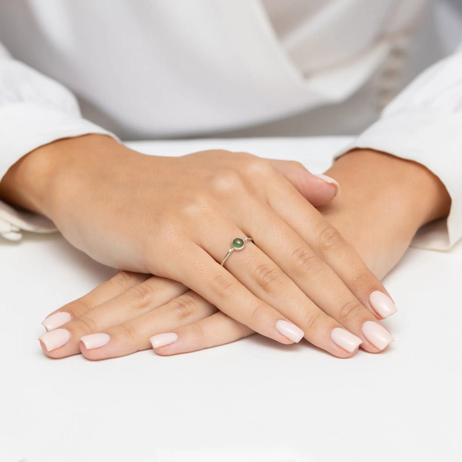 zlatý prsten s 0,60ct zeleným turmalínem a 0,01ct diamanty w0597-tmg-01