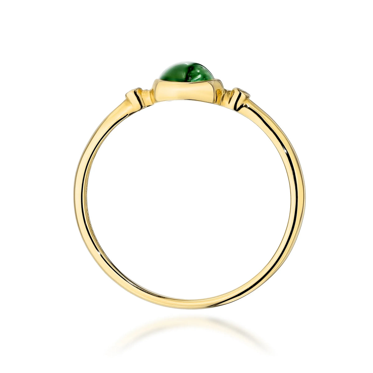 zlatý prsten s 0,60ct zeleným turmalínem a 0,01ct diamanty w0597-tmg-01