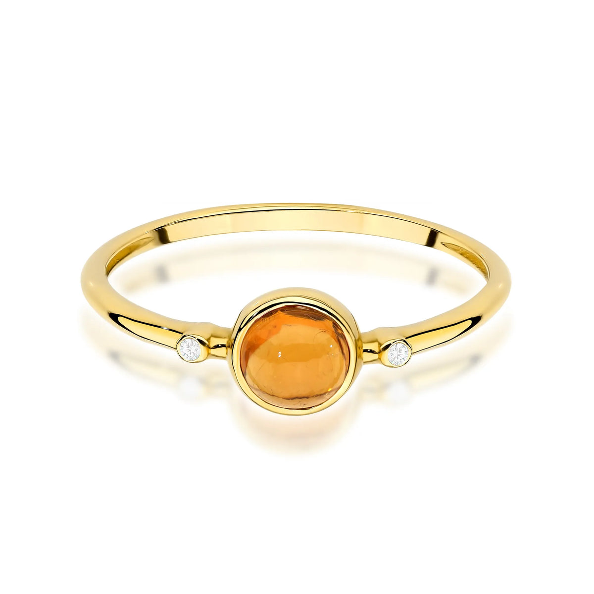zlatý prsten s 0,60ct žlutým turmalínem a 0,01ct diamanty w0597-tmy-01