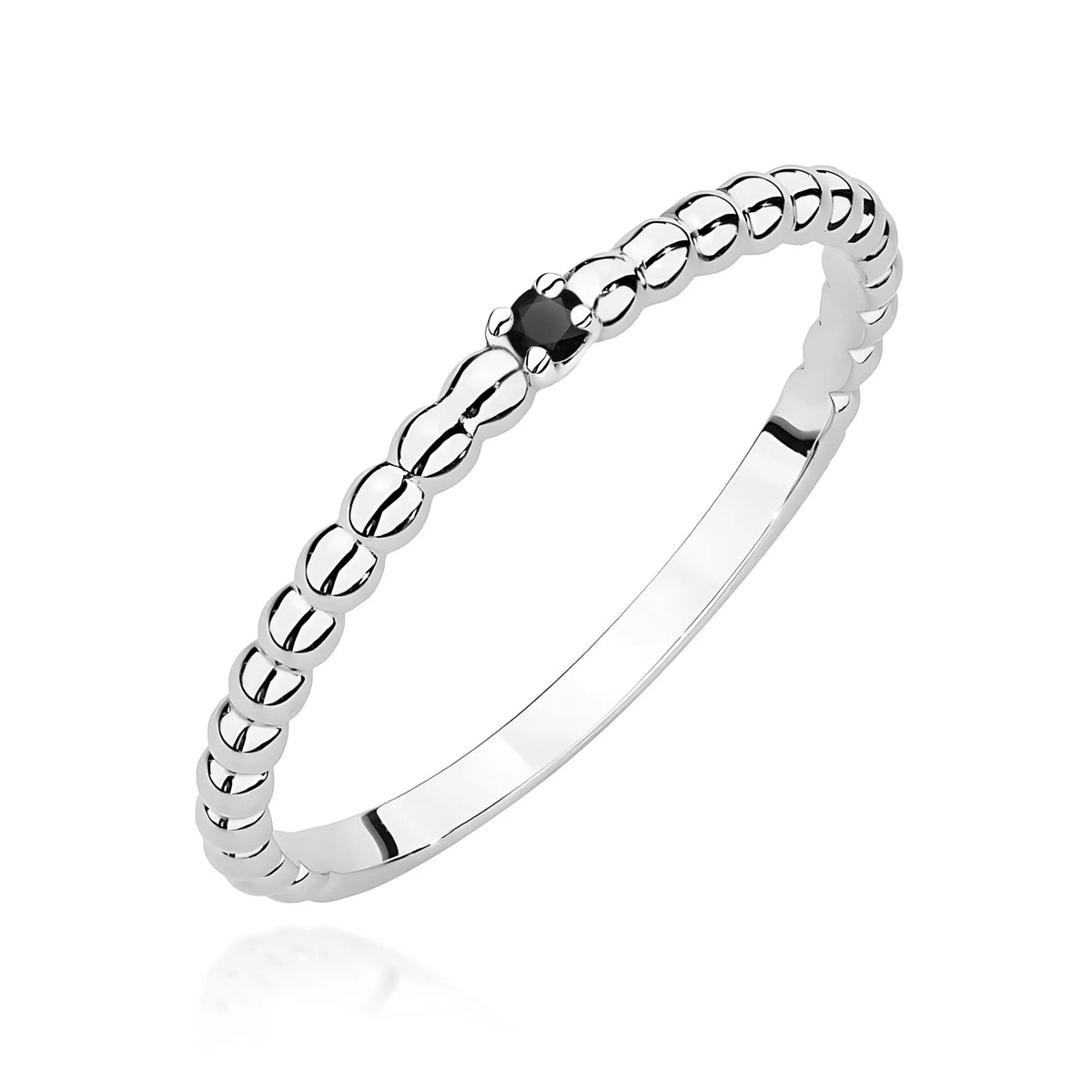 zlatý prsten s černým diamantem 0,02 ct w0601-dib-01