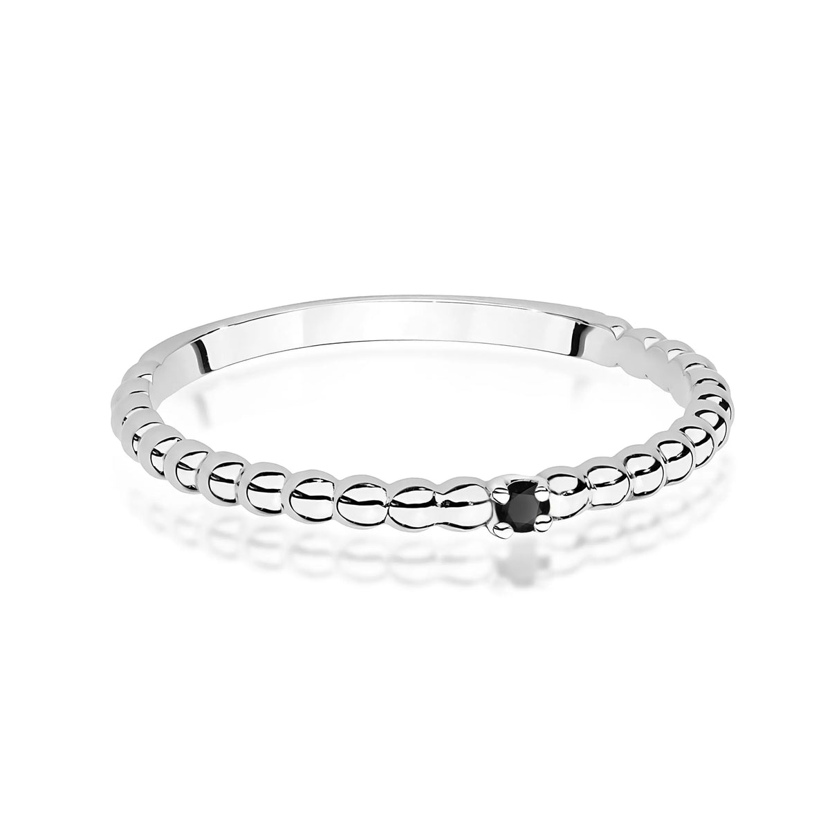 zlatý prsten s černým diamantem 0,02 ct w0601-dib-01